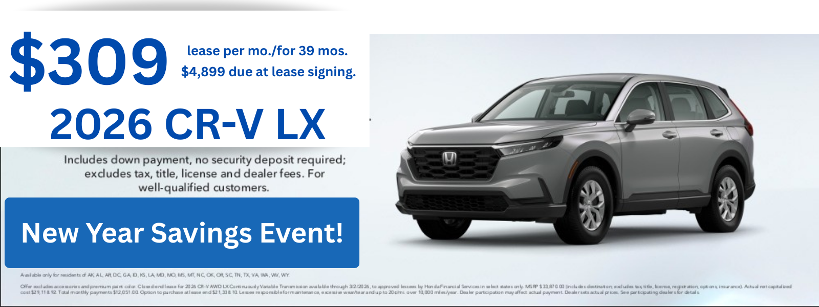 new year savings event