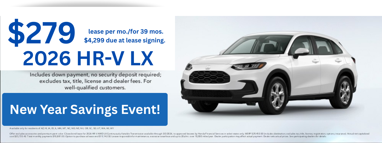 new year savings event