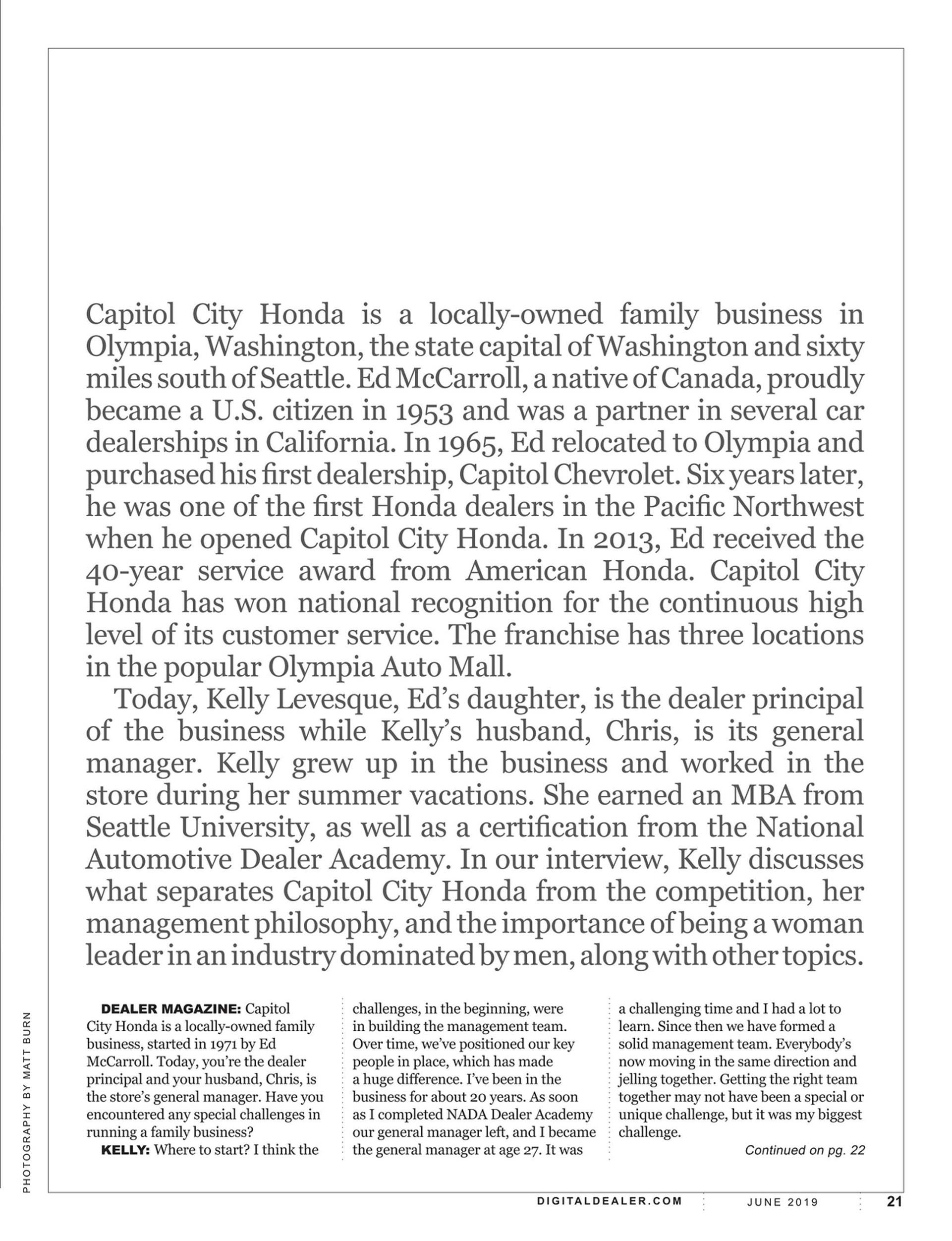 Capitol City Honda in Olympia WA
